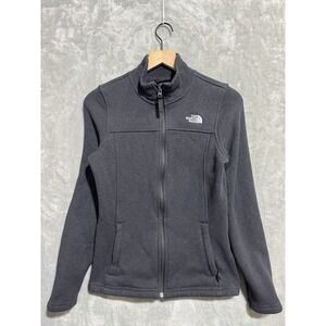 The North Face Black Full Zip Fleece‎ Jacket Women's Small Outdoor Mock Neck